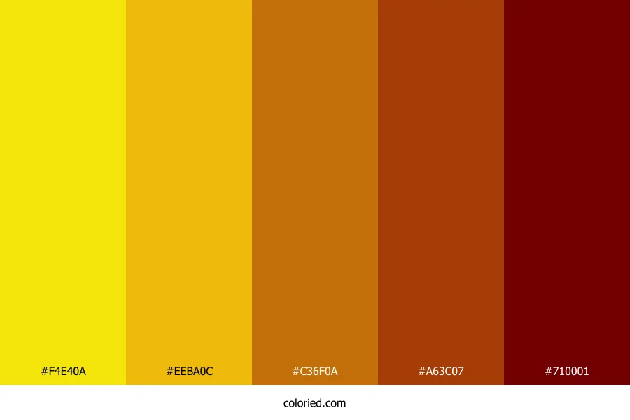 Golden Flame Horizon Color Palette