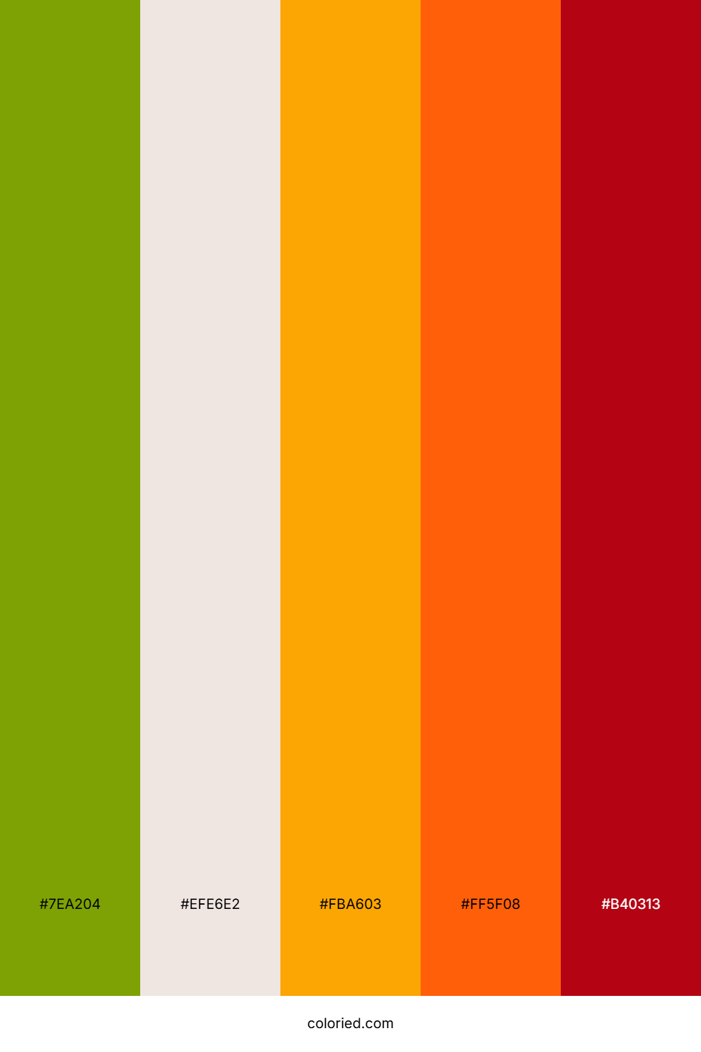 Golden Flame Sunset Color Palette