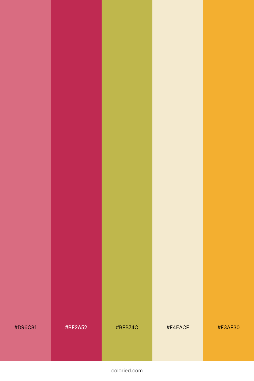 Golden Flamingo Sunset Color Palette