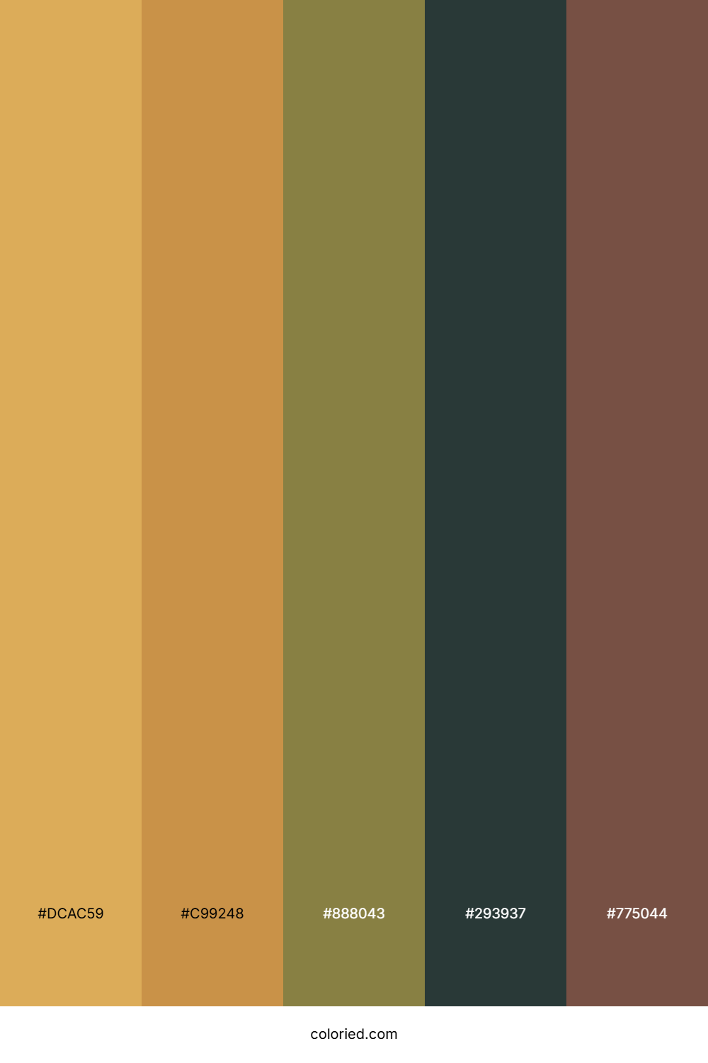 Golden Forest Shadow Color Palette
