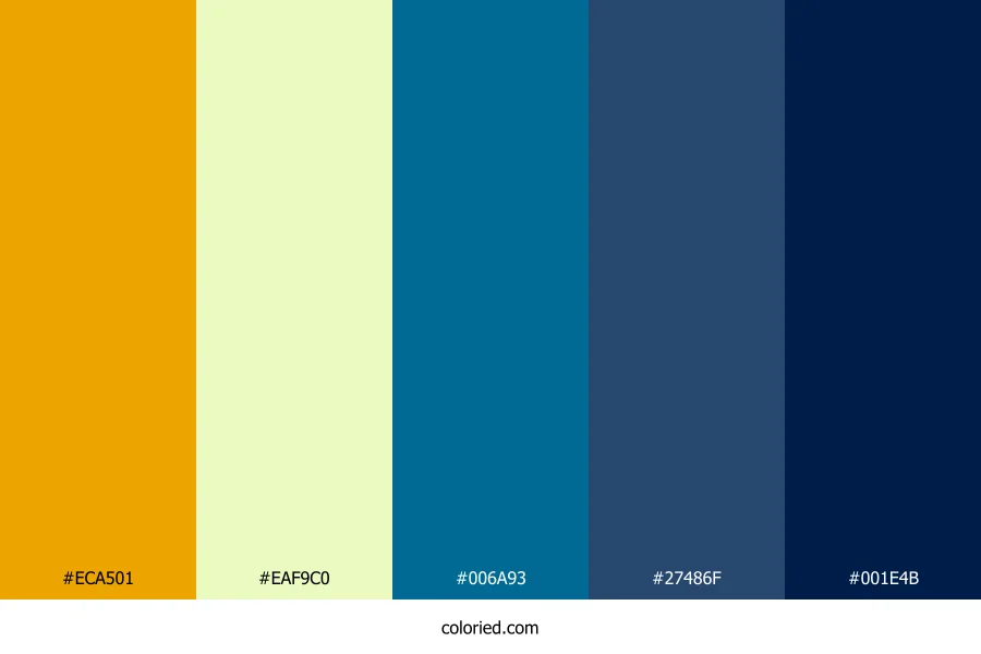 Golden Harbor Navy Color Palette