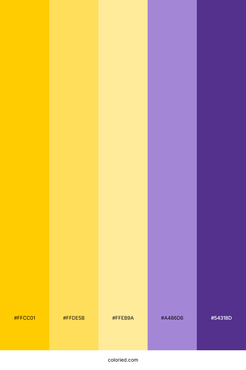 Golden Lavender Sky Color Palette
