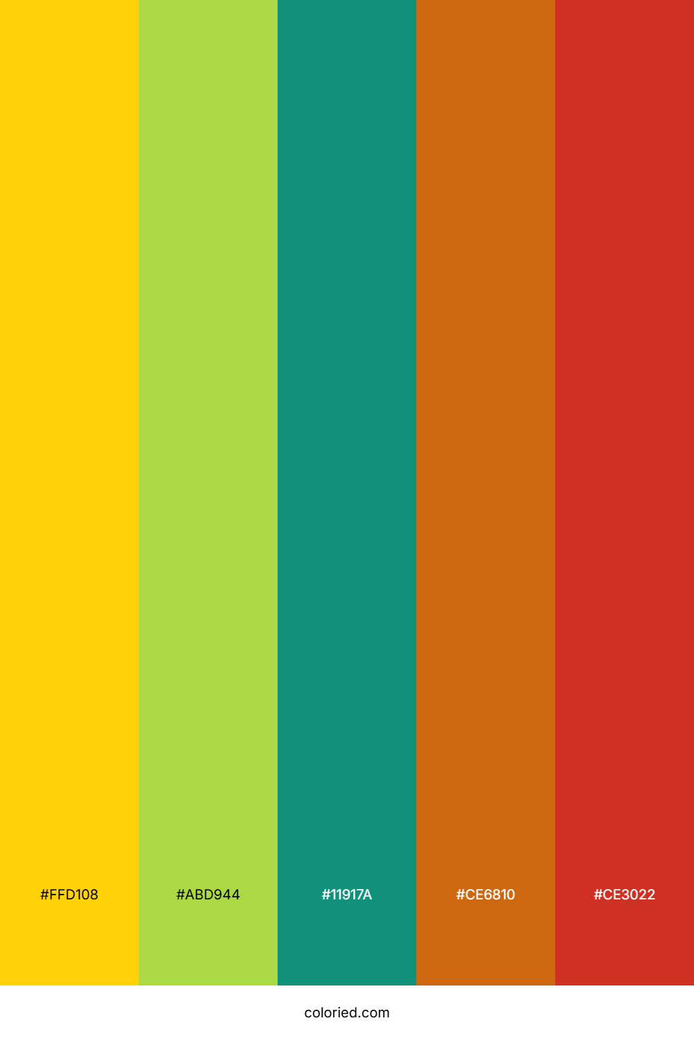 Golden Lime Flame Color Palette