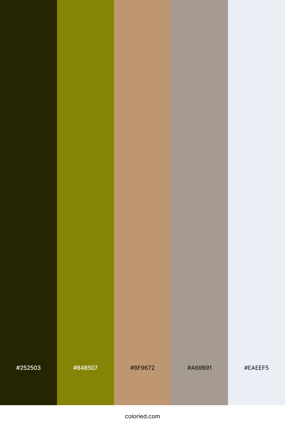 Golden Moss Earth Color Palette