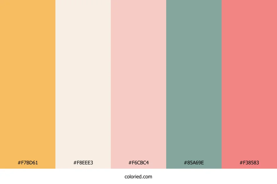 Golden Peach Breeze Color Palette