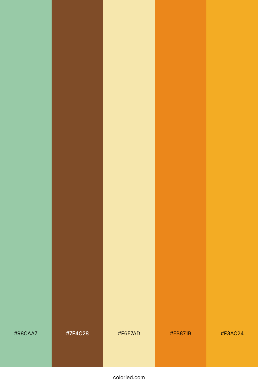 Golden Rustic Fern Color Palette