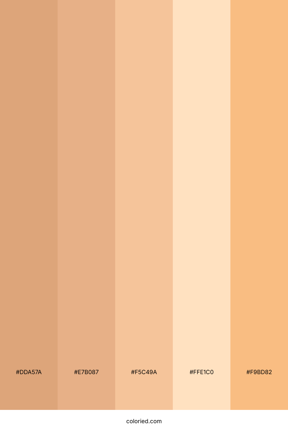 Golden Tan And Peach Color Palette