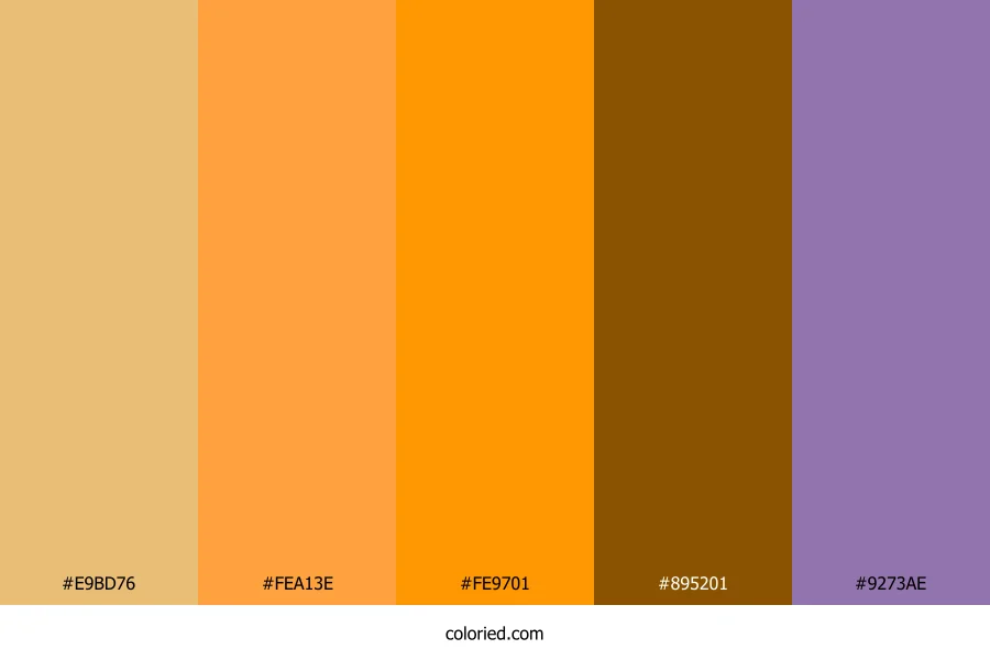 Golden Tangerine Crush Color Palette