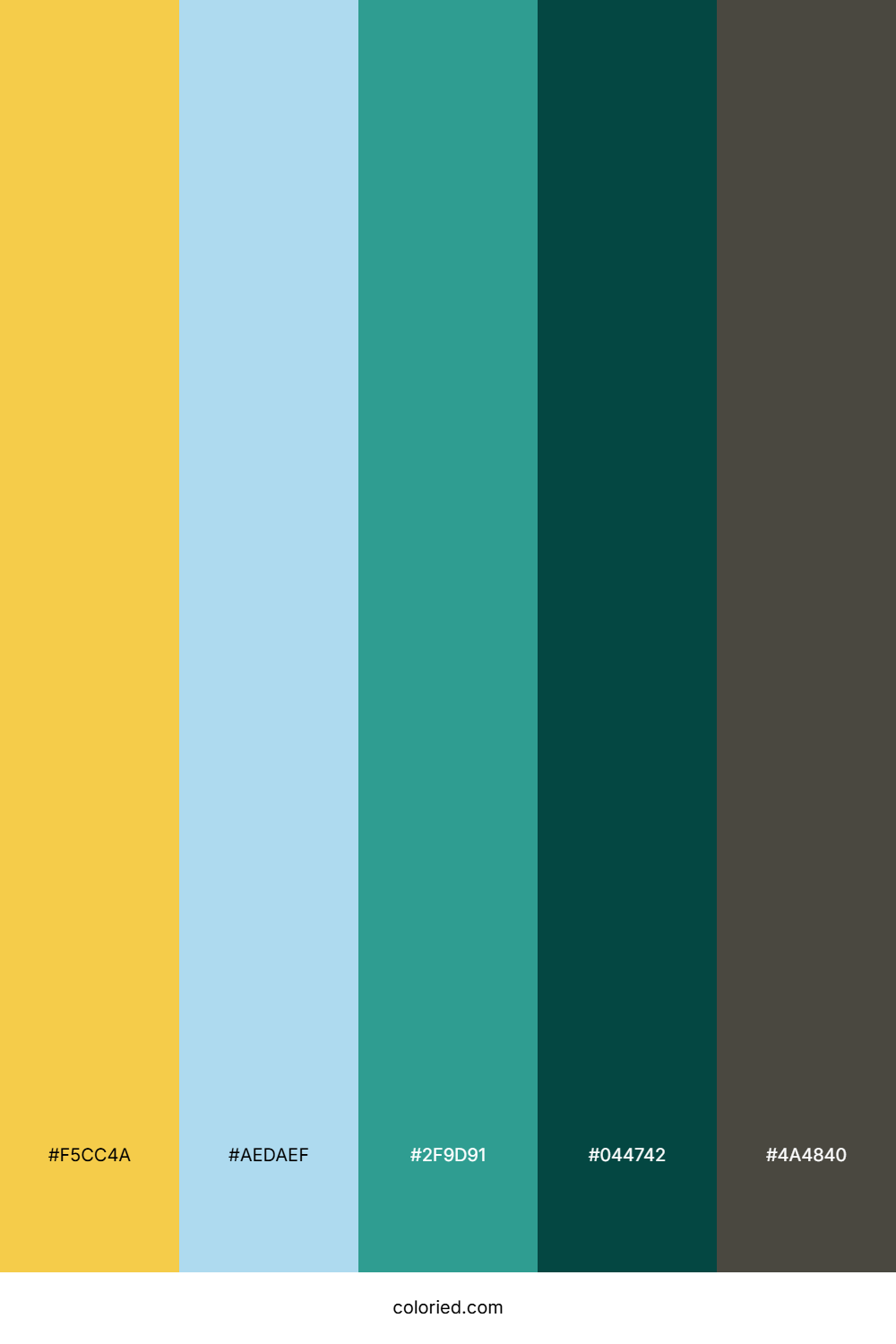 Golden Teal Forest Palette