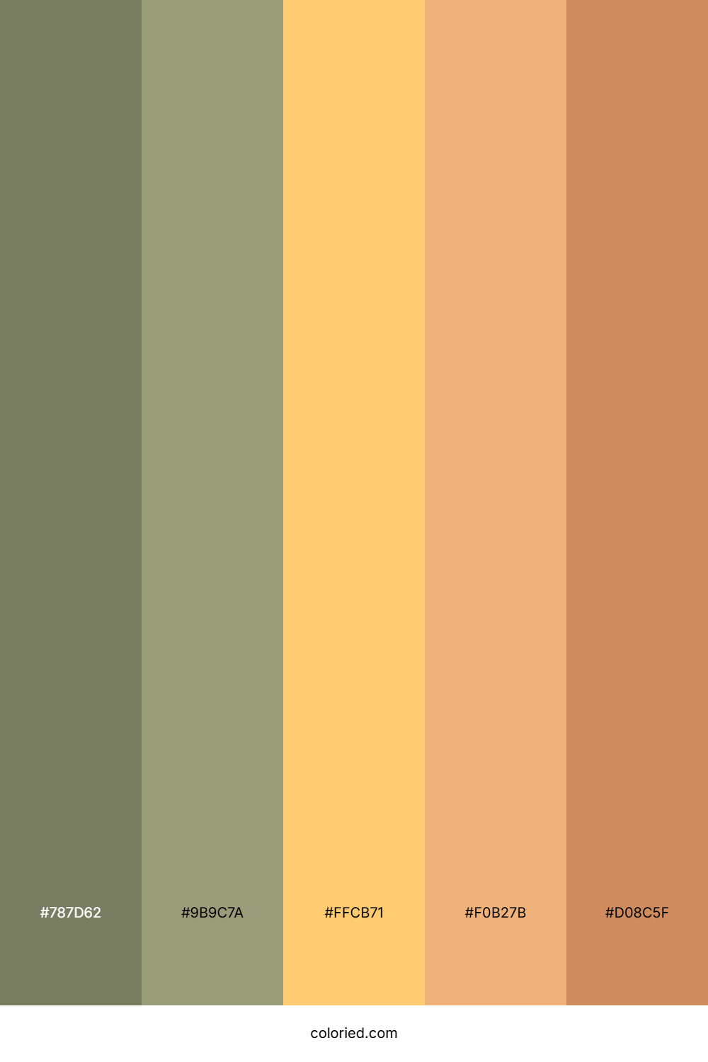 Golden Wheatfield Rust Color Palette
