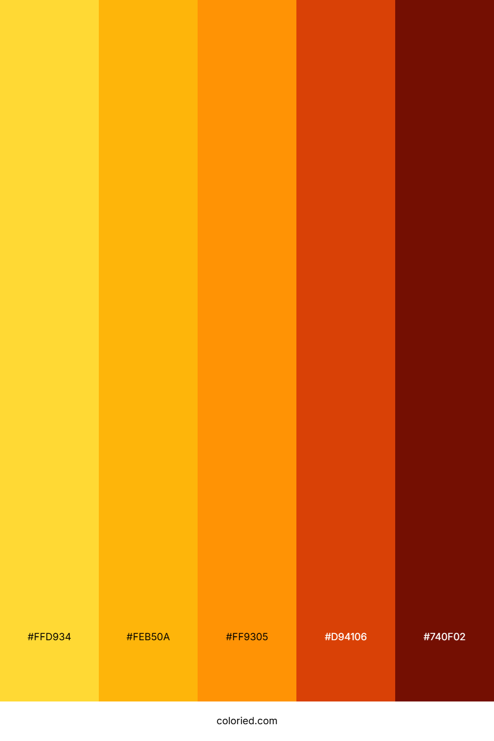Golden Yellow and Amber Color Palette
