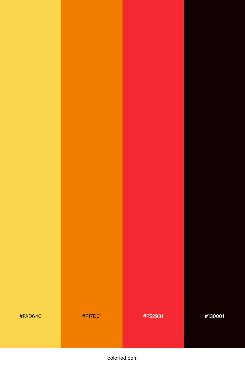 Golden Yellow and Bright Red Color Palette