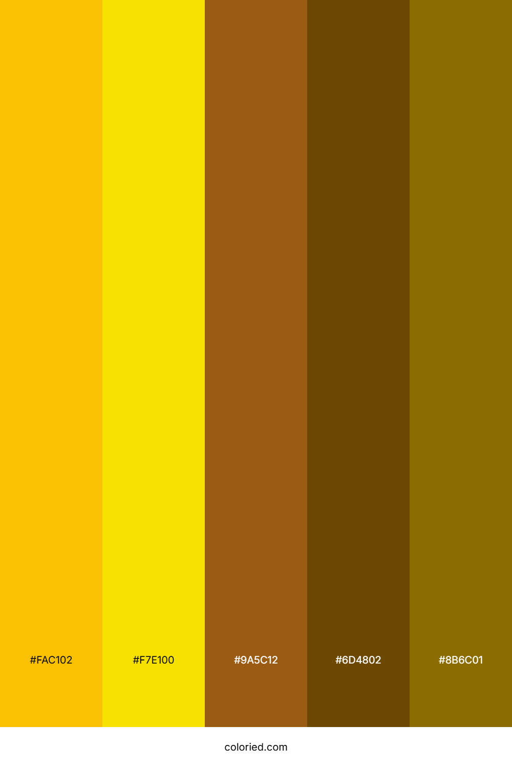 Golden Yellow and Burnt Honey Color Palette