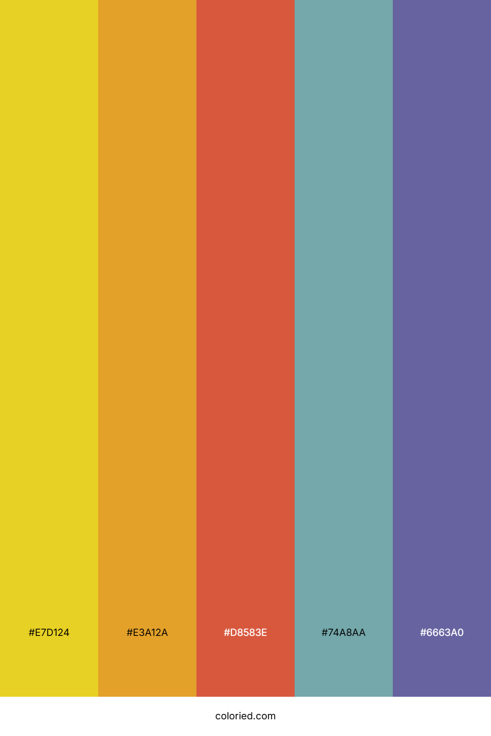 Golden Yellow and Coral Color Palette
