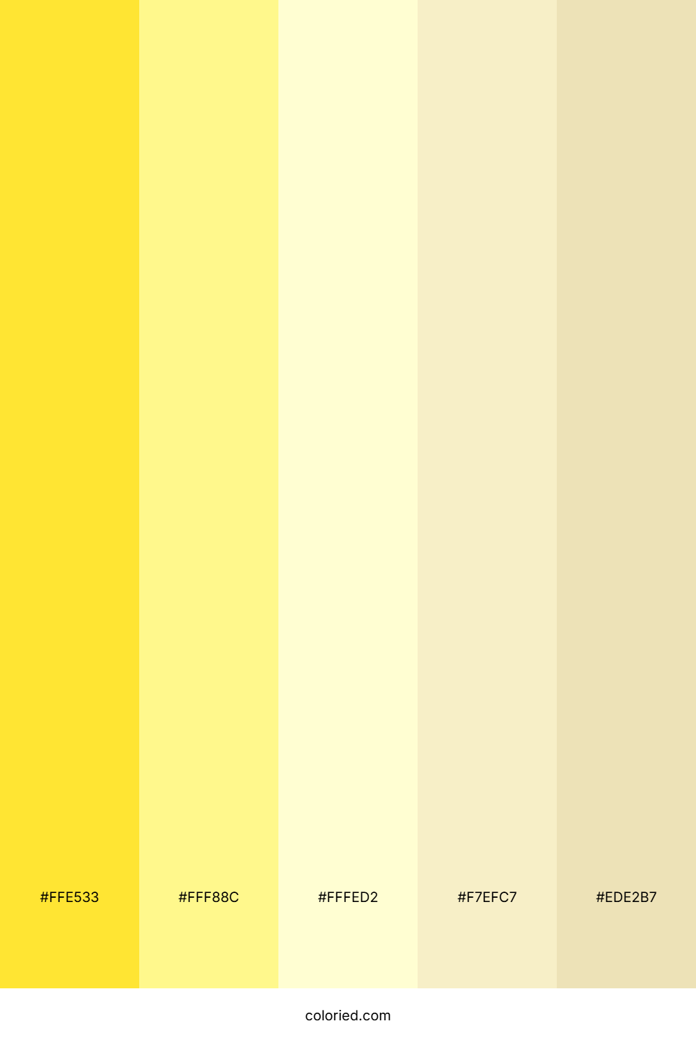 Golden Yellow and Cream Color Palette
