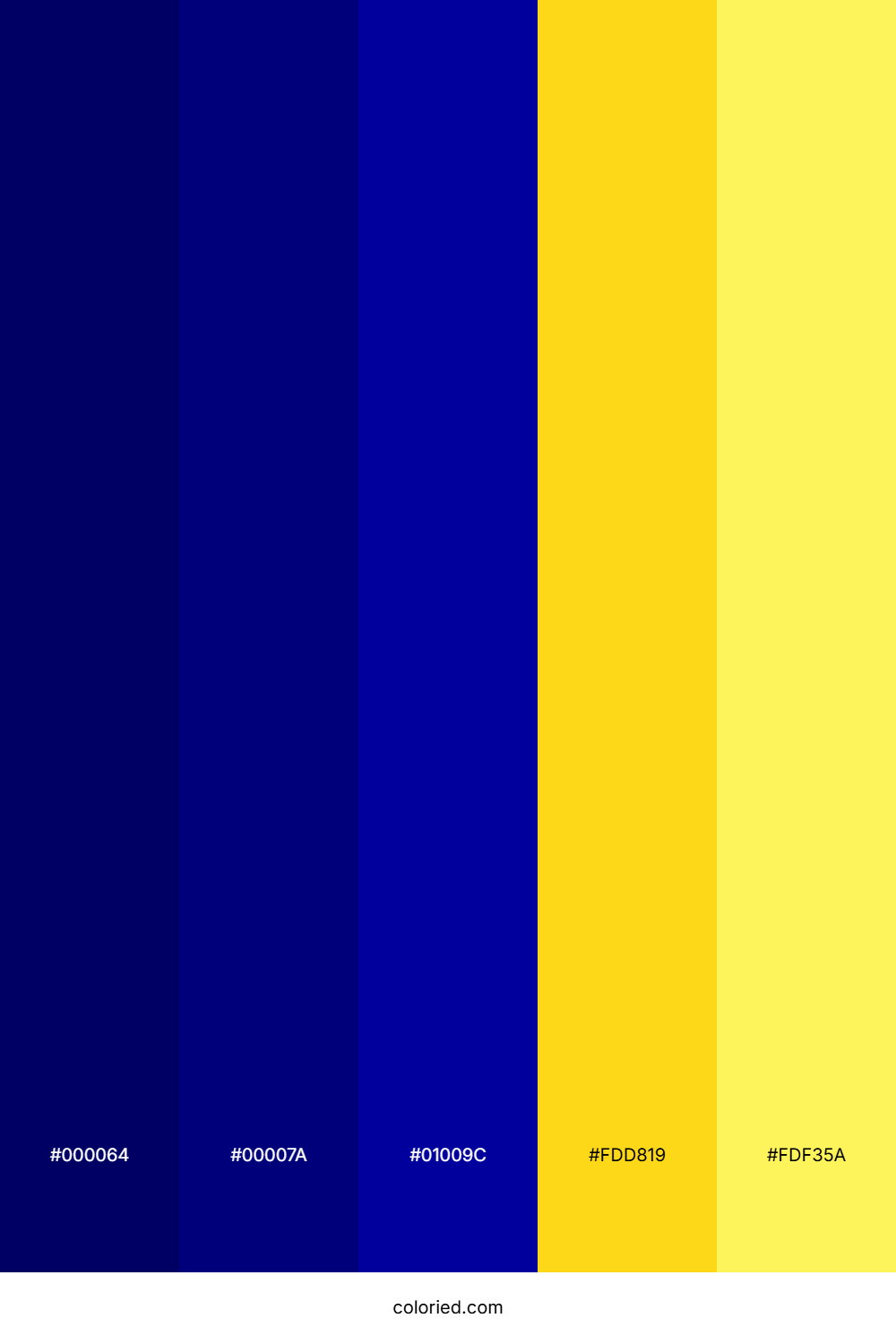 Golden Yellow And Dark Blue Color Palette
