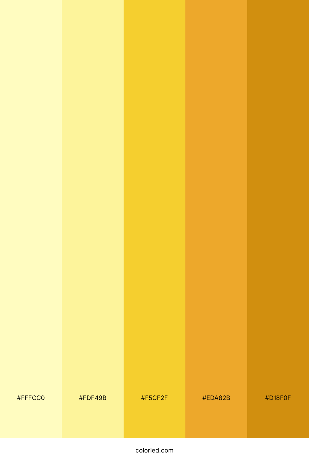Golden Yellow and Deep Gold Color Palette