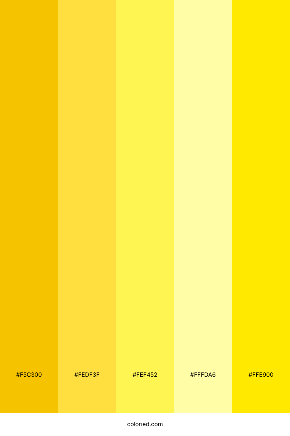 Golden Yellow And Lemon Color Palette