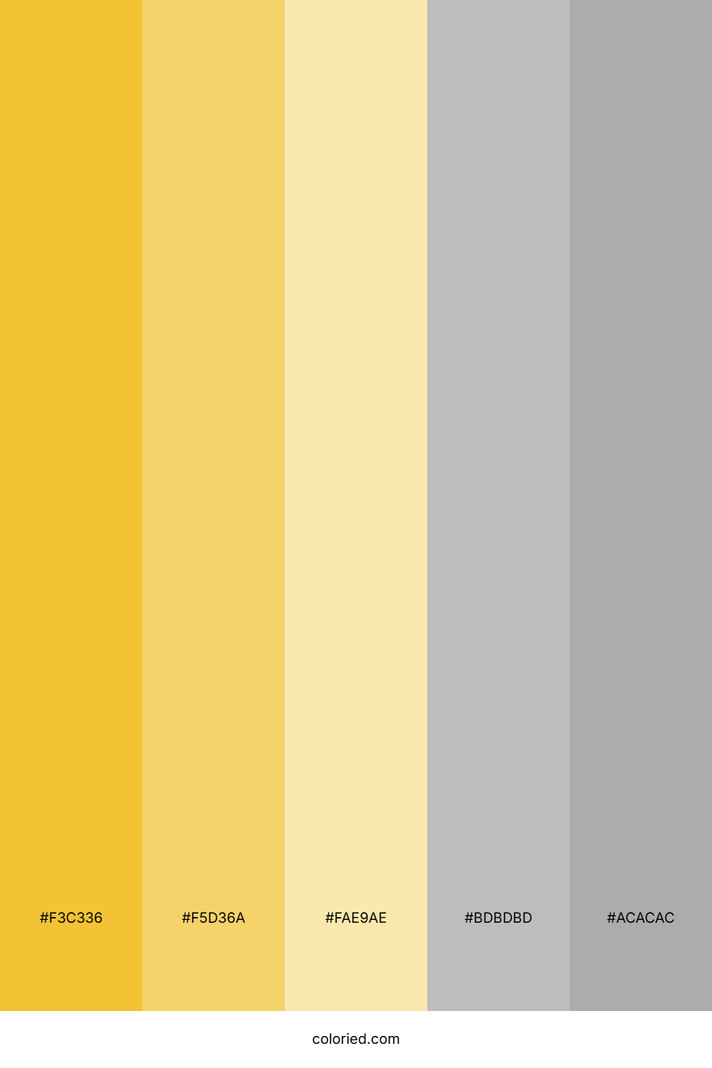 Golden Yellow and Light Gray Color Palette