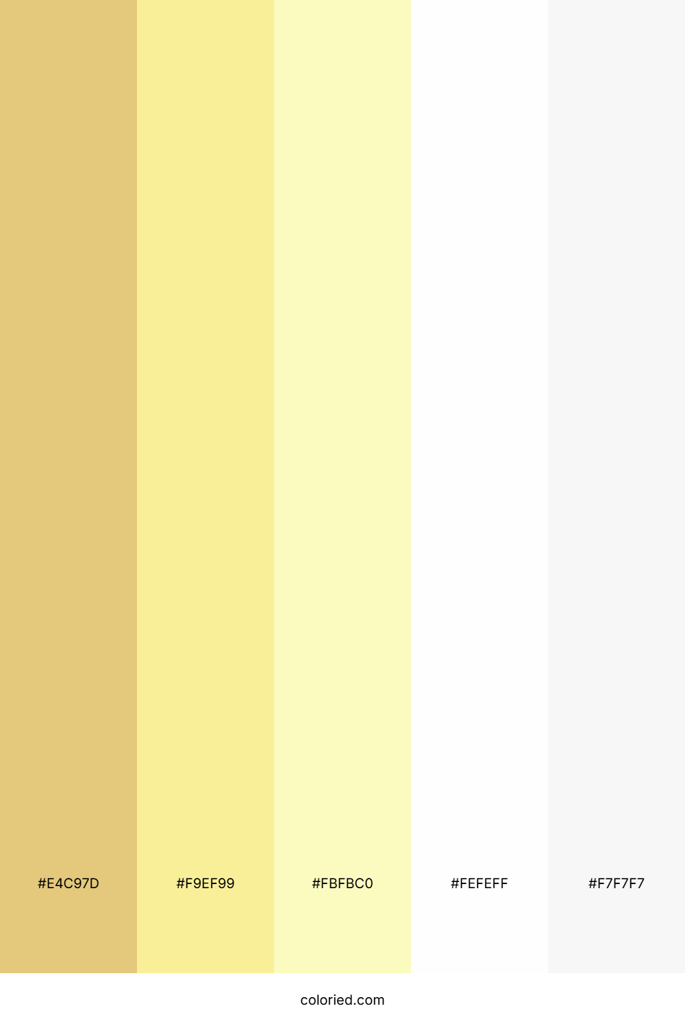 Golden Yellow And Soft White Color Palette
