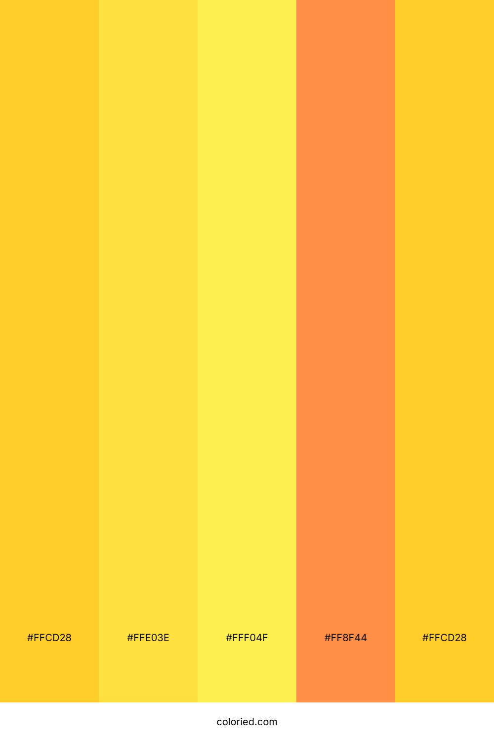 Golden Yellow And Tangerine Color Palette