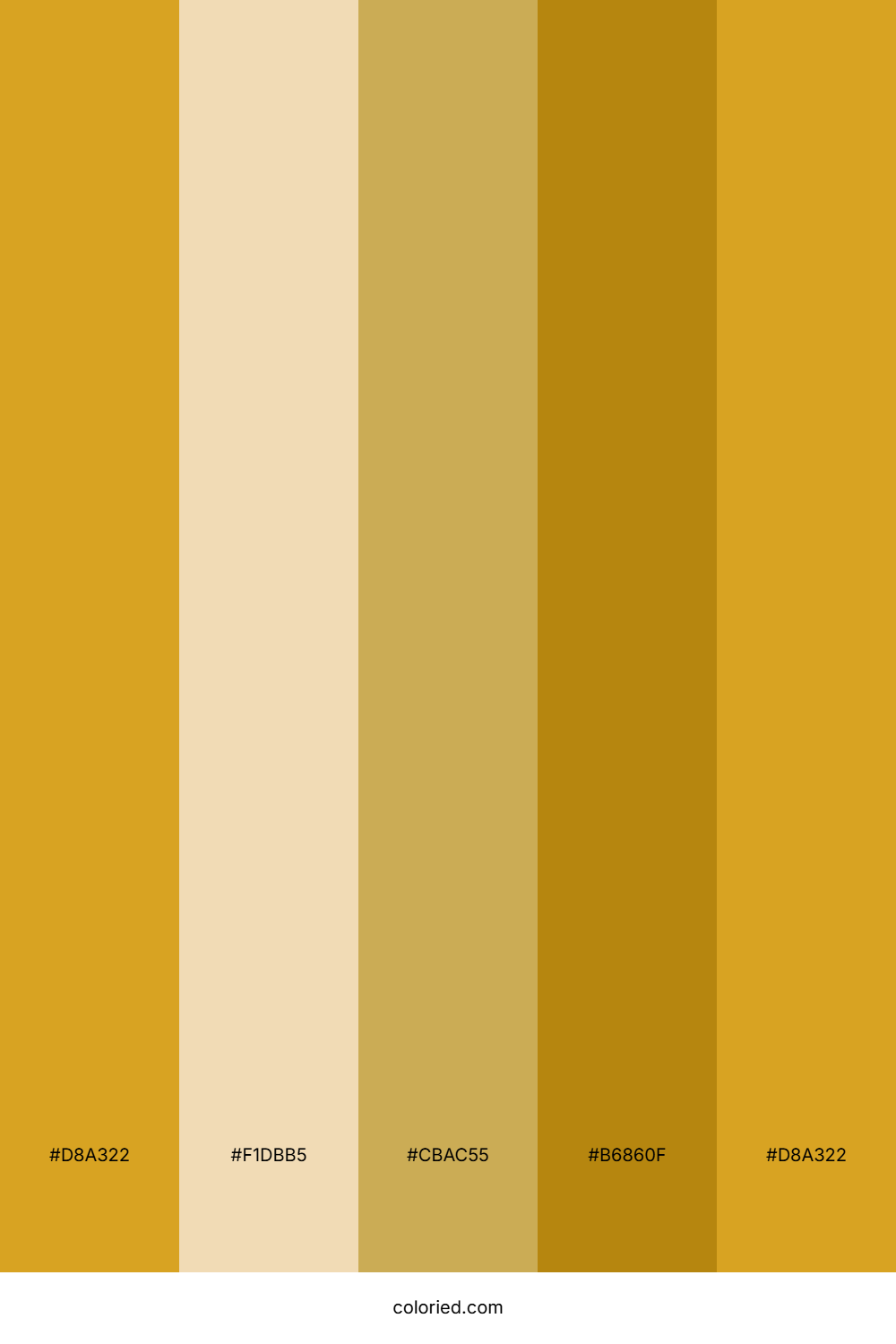 Golden Yellow And Wheat Color Palette