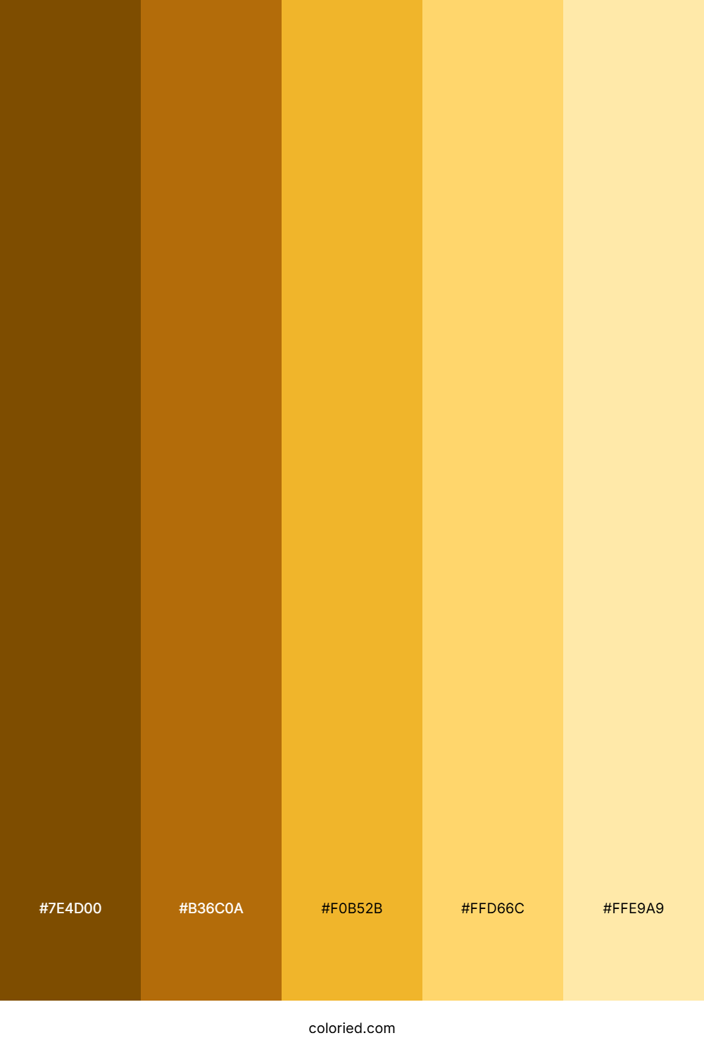 Golden Yellow Gradient Color Palette