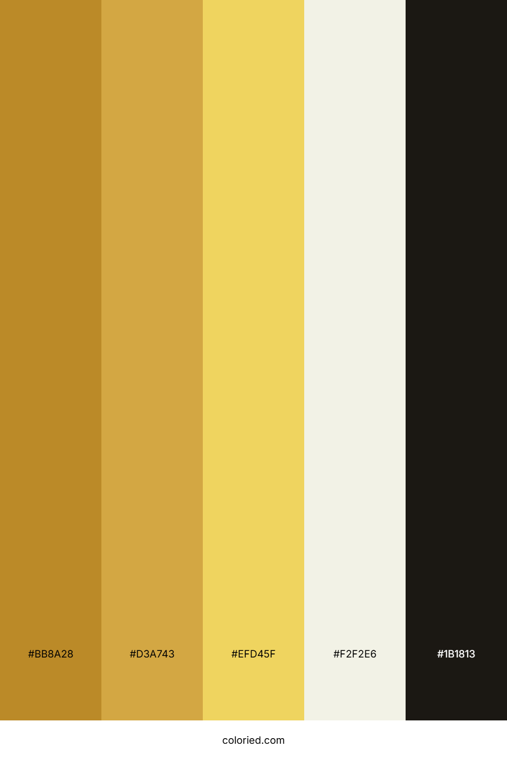 Goldenrod and Ebony Color Palette