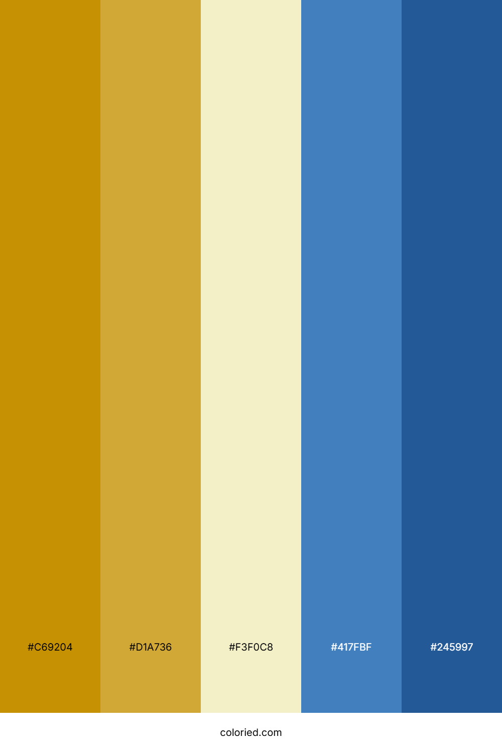Goldenrod and Royal Blue Color Palette