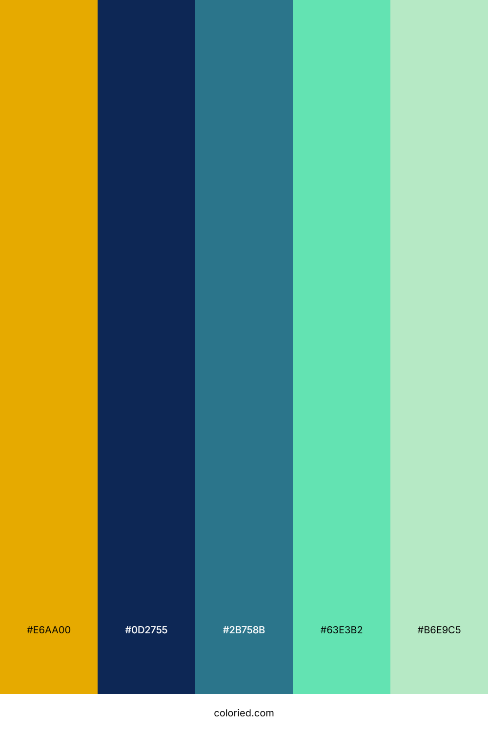 Goldenrod and Teal Color Palette