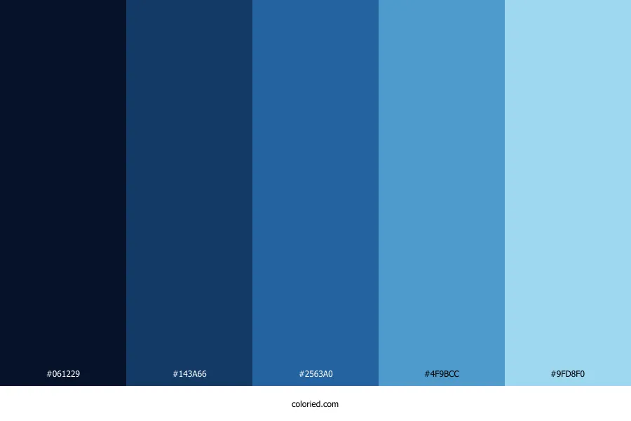 Gradient Blue Color Palette