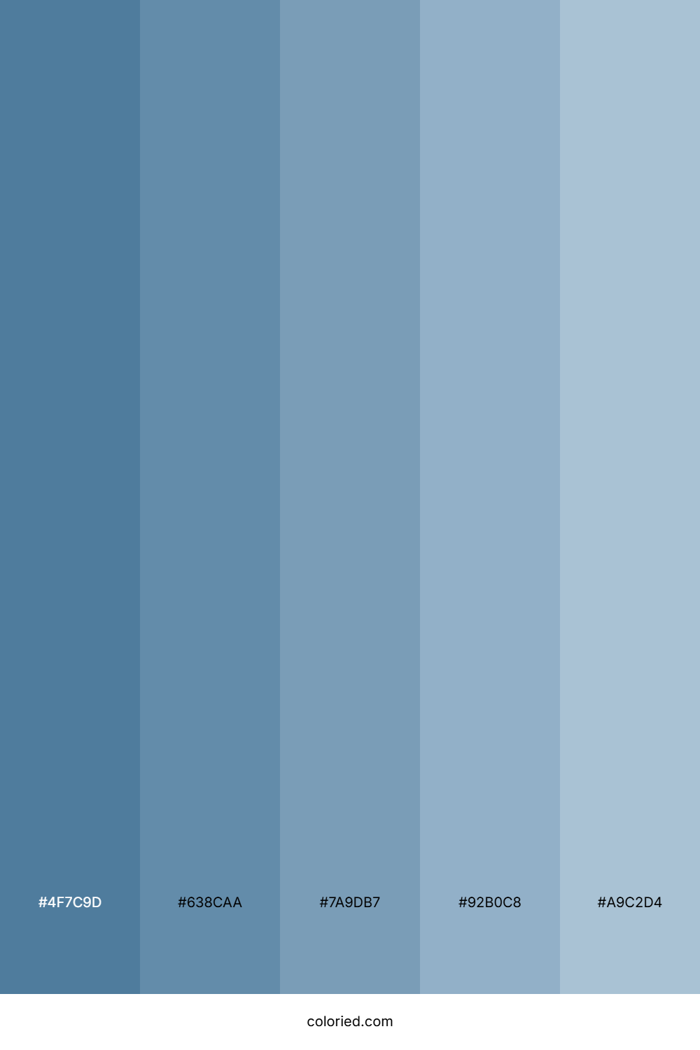 Gradient Dull Blue Color Palette