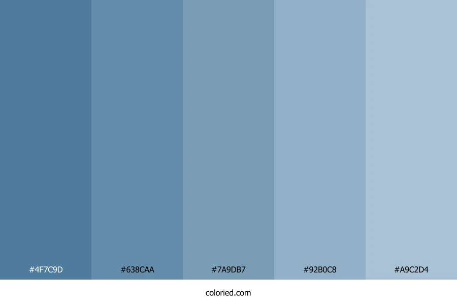 Gradient Dull Blue Color Palette