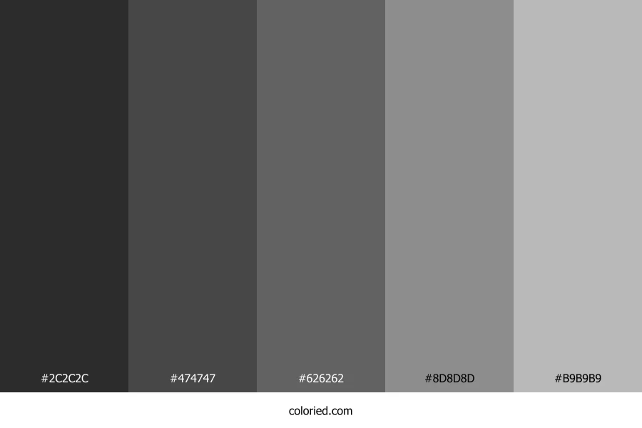 Graphite Grey Color Palette
