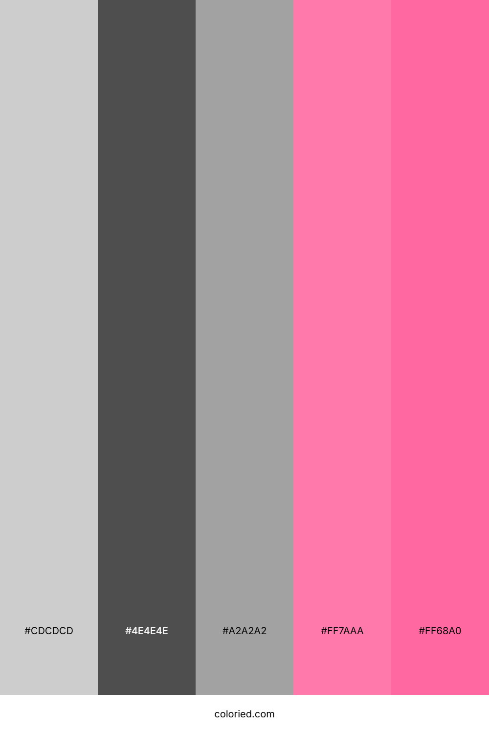 Gray and Hot Pink Color Palette