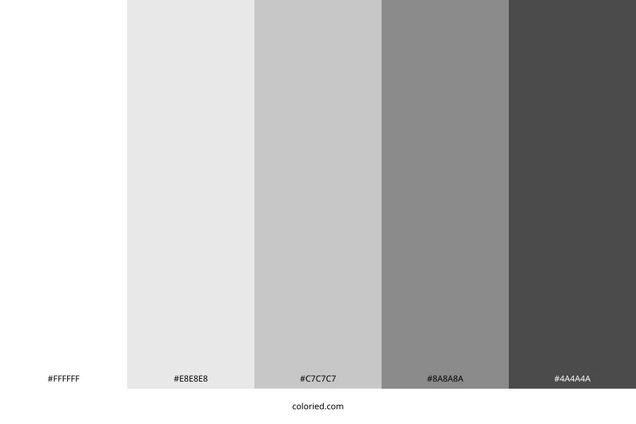 Gray and White Color Palette