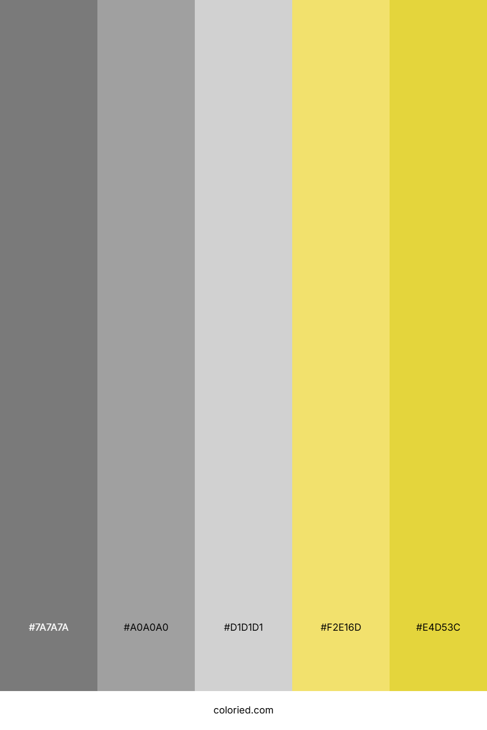 Gray and Yellow Color Palette