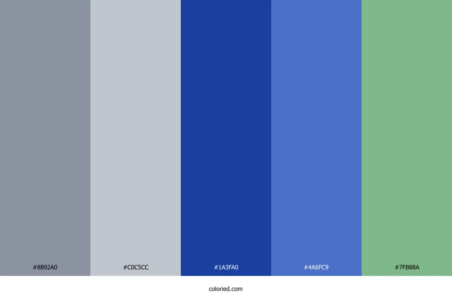 Gray Blue Green Color Palette