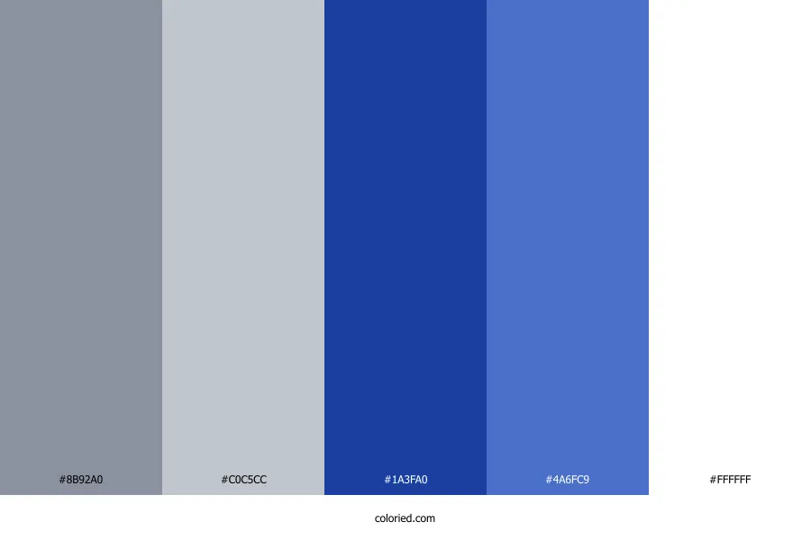Gray Blue White Color Palette