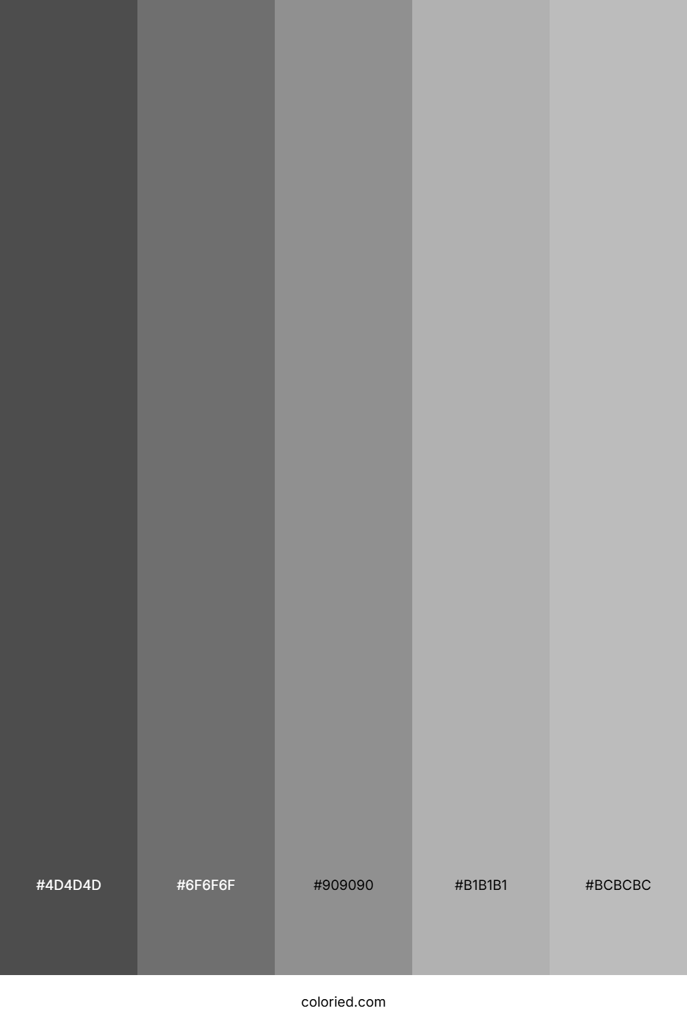 Gray Gradient Color Palette