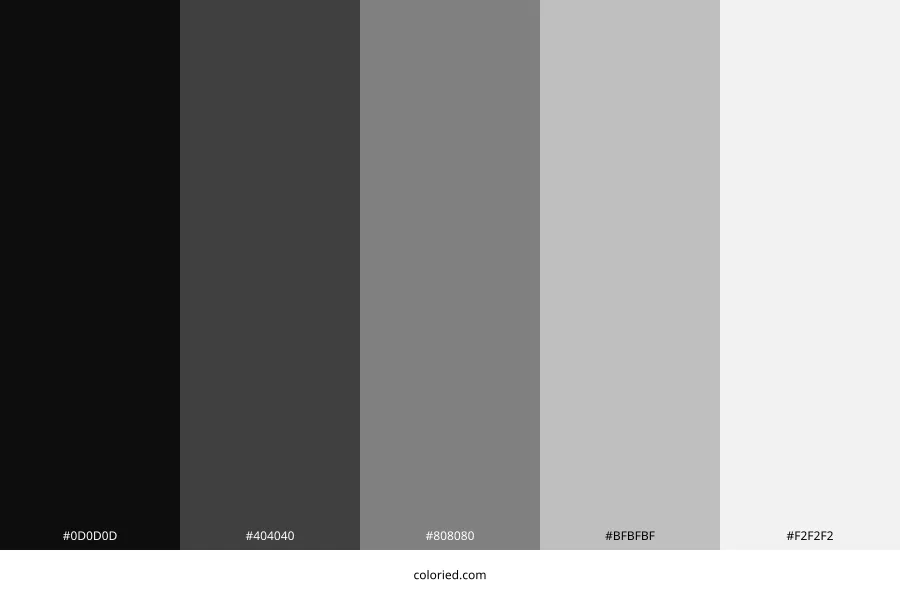 Gray Scale Color Palette