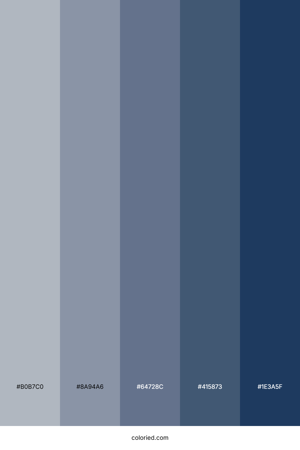 Gray to Blue Gradient Color Palette