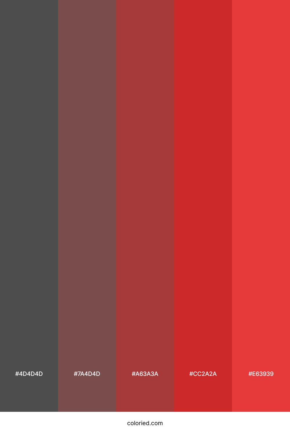 Gray to Red Color Palette