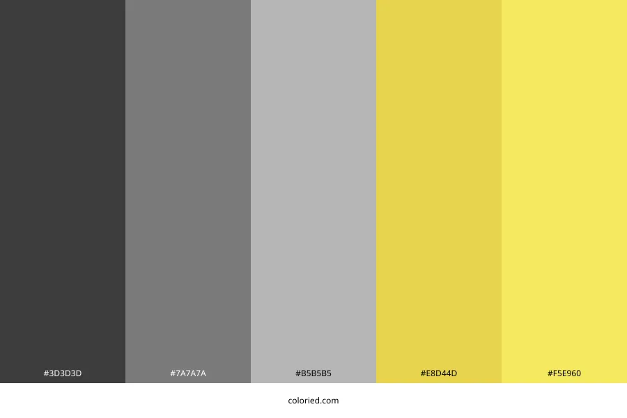 Gray Yellow Color Palette