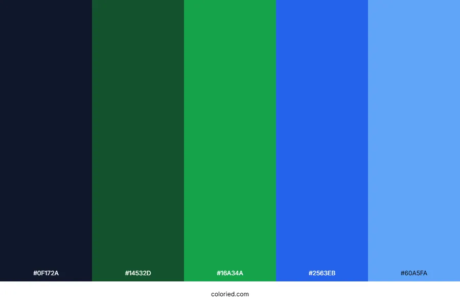 Green and Blue Color Palette