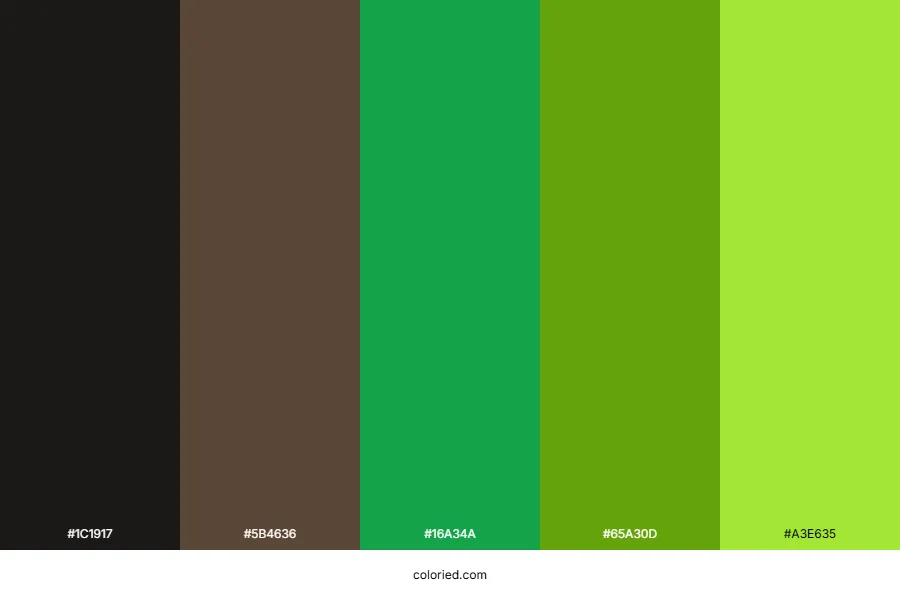 Green and Brown Color Palette