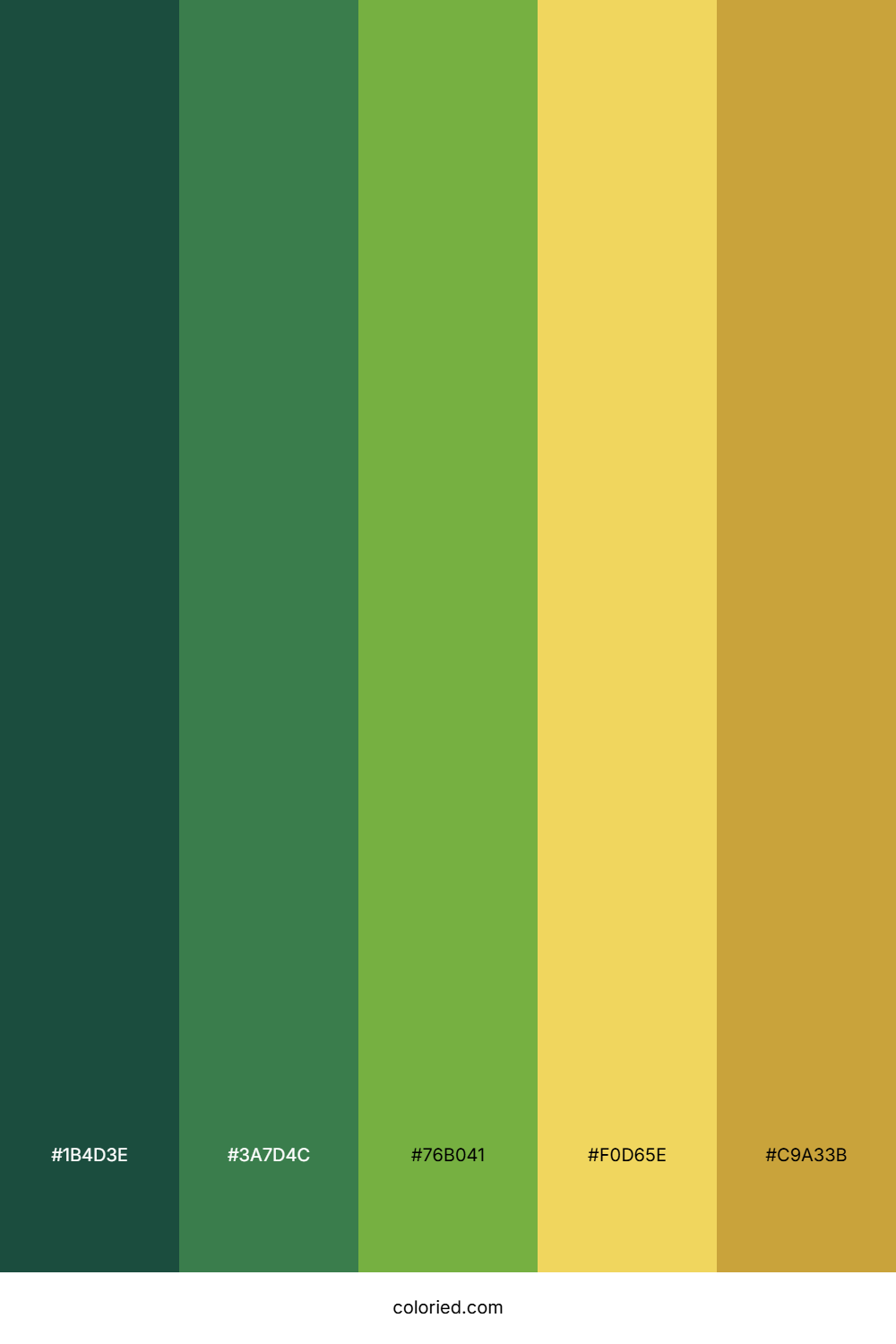 Green and Gold Color Palette