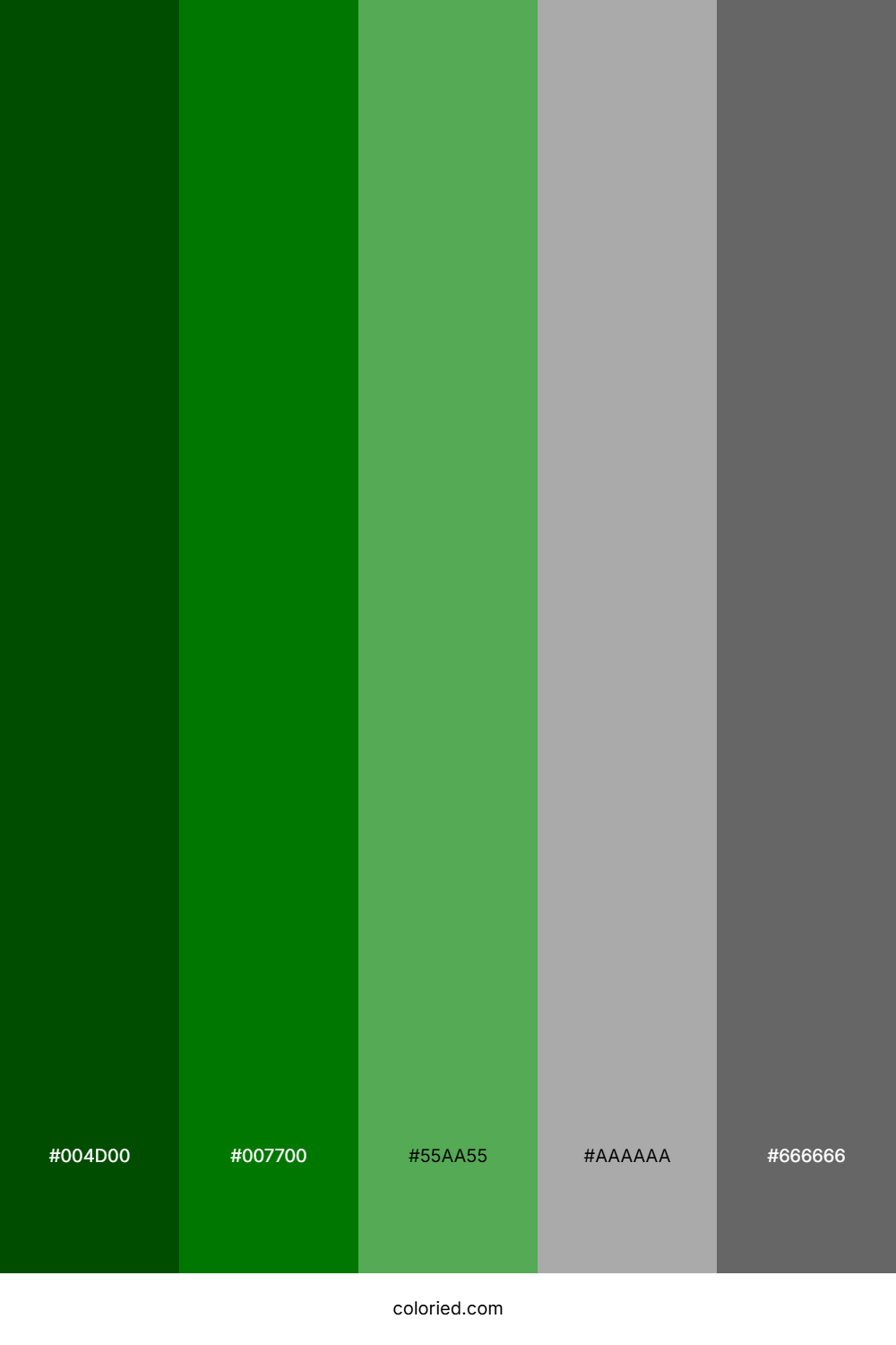 Green and Gray Color Palette