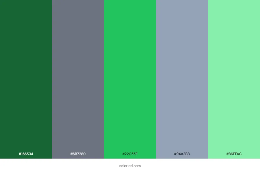 Green and Grey Color Palette