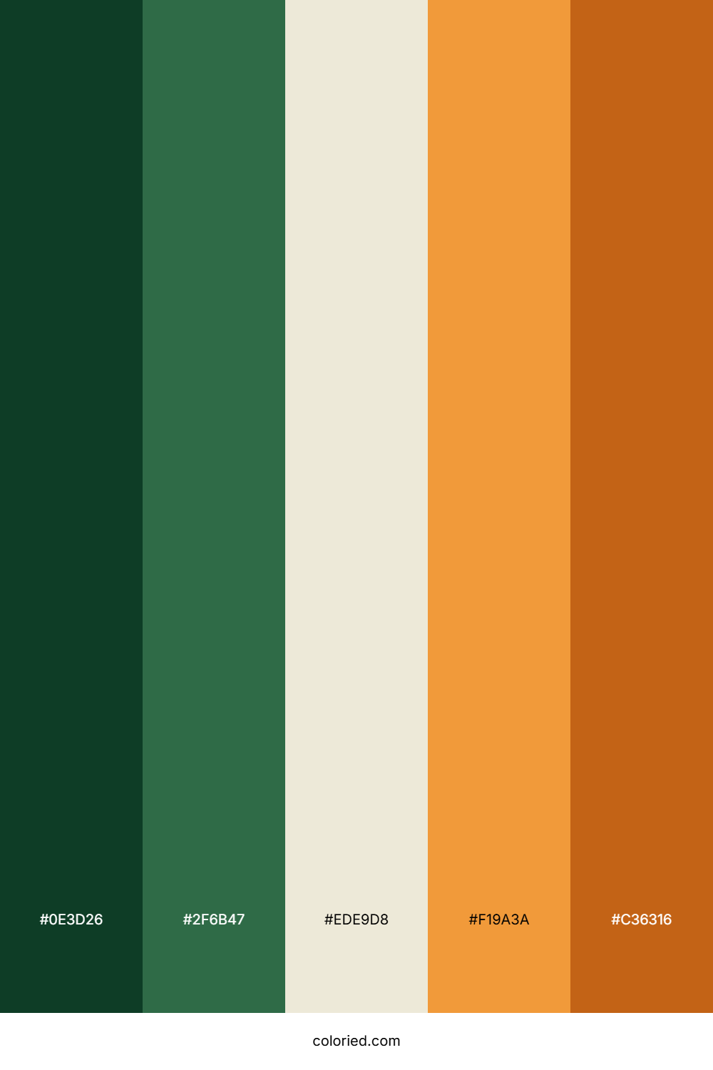 Green and Orange Color Palette
